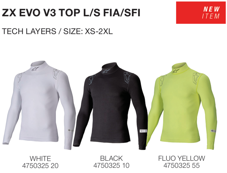 2025 Alpinestars  ZX EVO V3 TOP L/S FIA/SFI