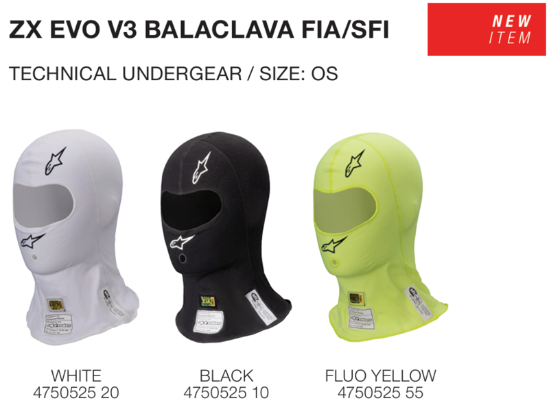2025 Alpinestars  ZX EVO V3 BALACLAVA FIA/SFI