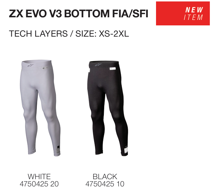 2025 Alpinestars ZX EVO V3 BOTTOM FIA/SFI
